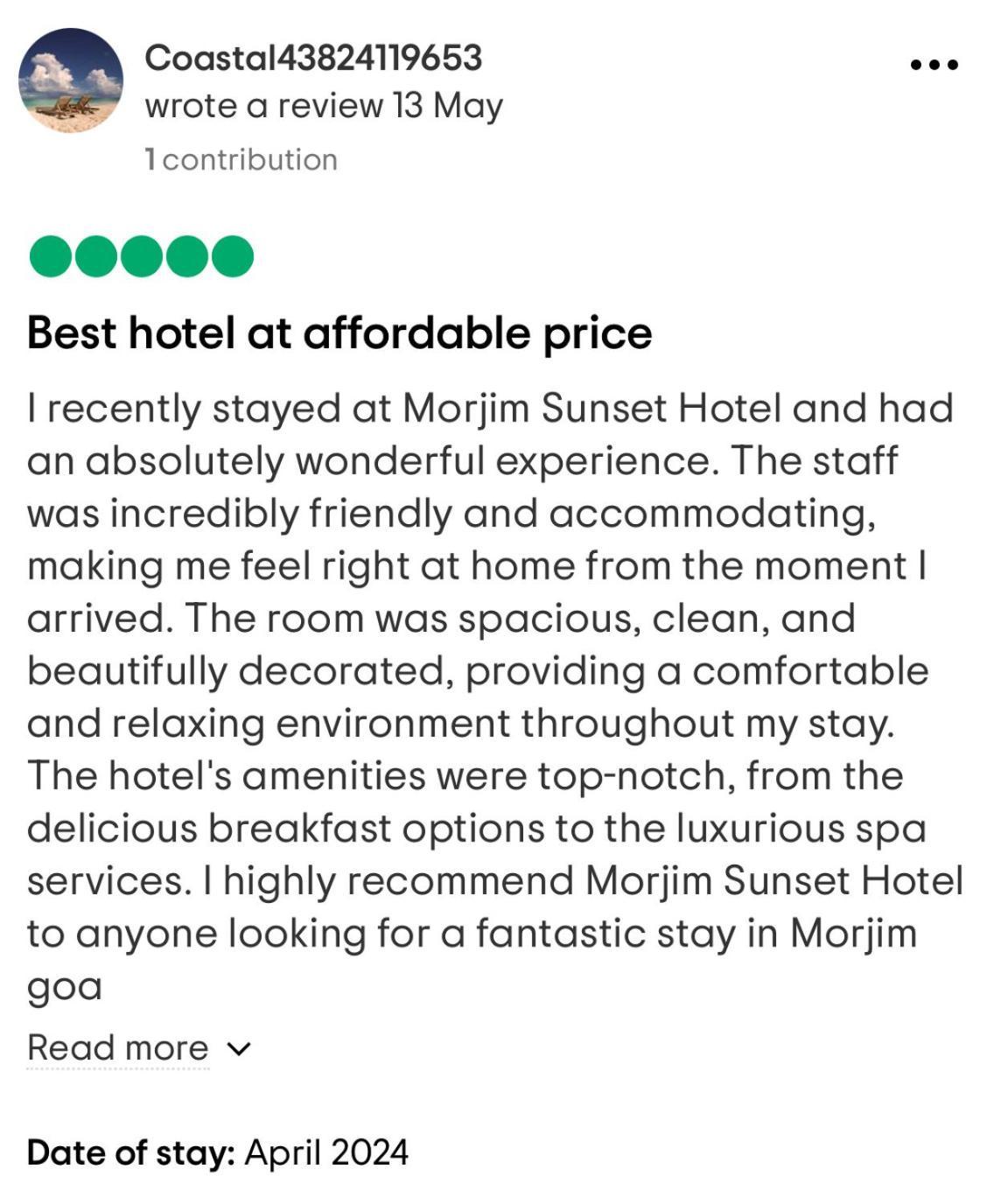 Morjim Sunset Hotel Esterno foto